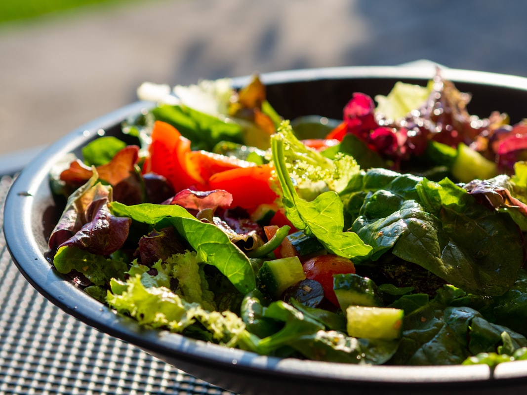Beautifully prepared healthy meal on a wooden table